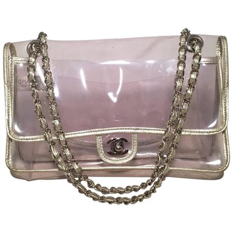 chanel clear acrylic|chanel pink ref bag.